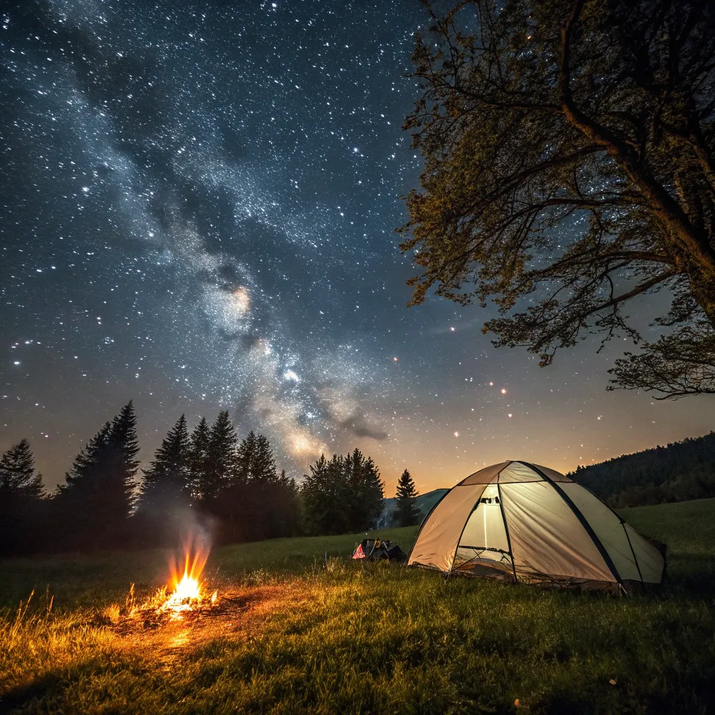 Camping under the stars